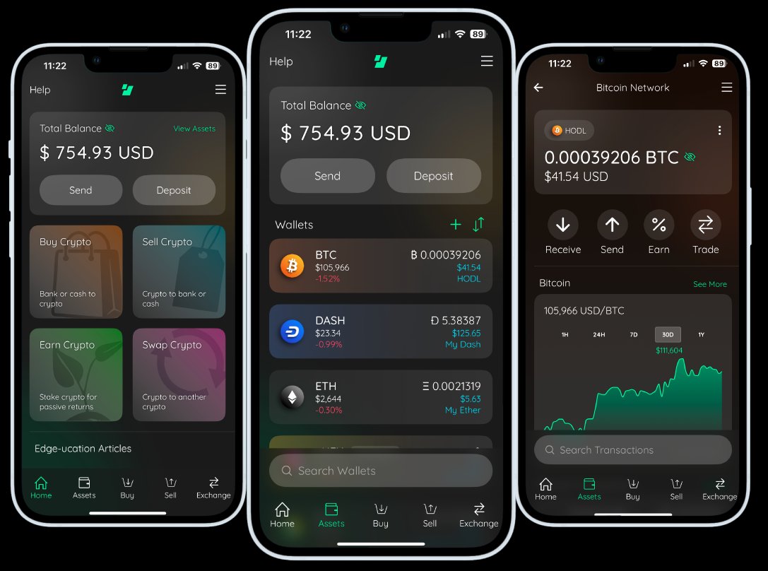 Edge Wallet Screenshots
